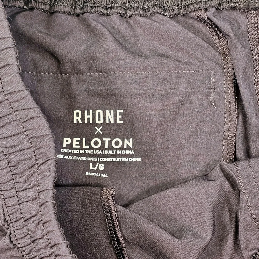 Rhone x Peloton Mens Training Shorts Black Size Large Elastic Waist L/G Active